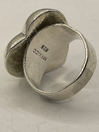 Back Side View of the Gently Pre-Loved 925 Silver Heart Puffy Signet Ring