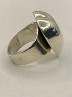 Side View of the Gently Pre-Loved 925 Silver Heart Puffy Signet Ring