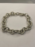 925 Sterling Silver Round Link Chain Bracelet