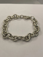 925 Sterling Silver Round Link Chain Bracelet