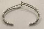 Back of Vintage 925 Sterling Silver Wave Crossover Cuff Bangle Bracelet