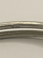 Closeup of Vintage 925 Sterling Silver Wave Crossover Cuff Bangle Bracelet