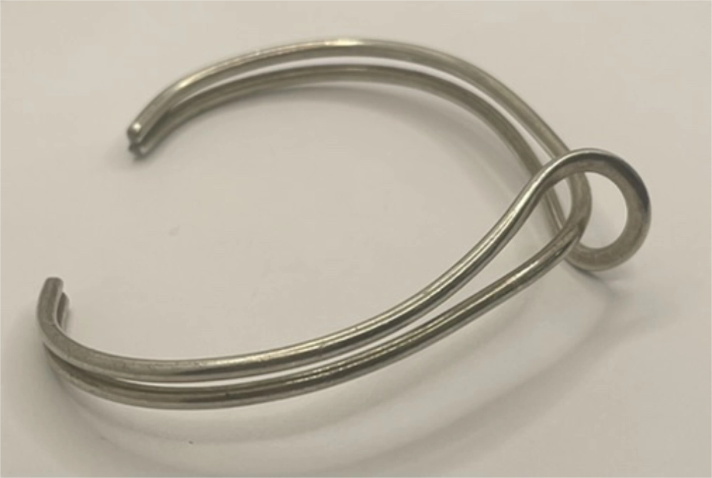 Side View of Vintage 925 Sterling Silver Wave Crossover Cuff Bangle Bracelet