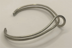 Side View of Vintage 925 Sterling Silver Wave Crossover Cuff Bangle Bracelet