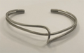Vintage 925 Sterling Silver Wave Crossover Cuff Bangle Bracelet