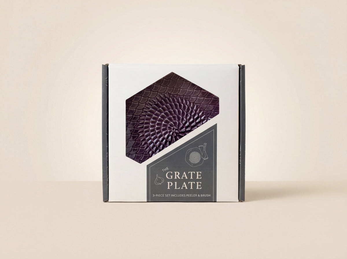 The Grate Plate Ceramic Garlic Grater, 3-Piece Set