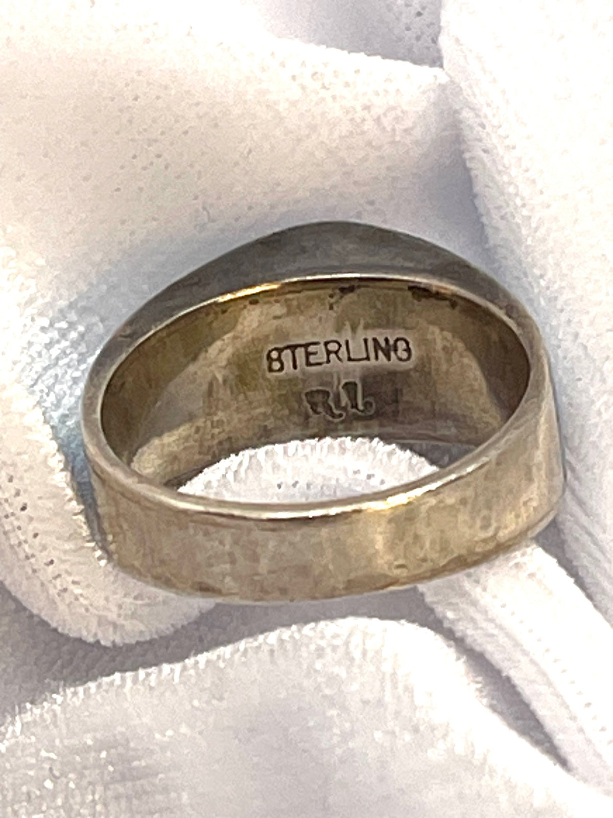 Vintage Rea Lea 1970s Lab Opal Southwestern Style Sterling Silver Ring