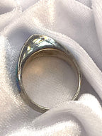Vintage Rea Lea 1970s Lab Opal Southwestern Style Sterling Silver Ring