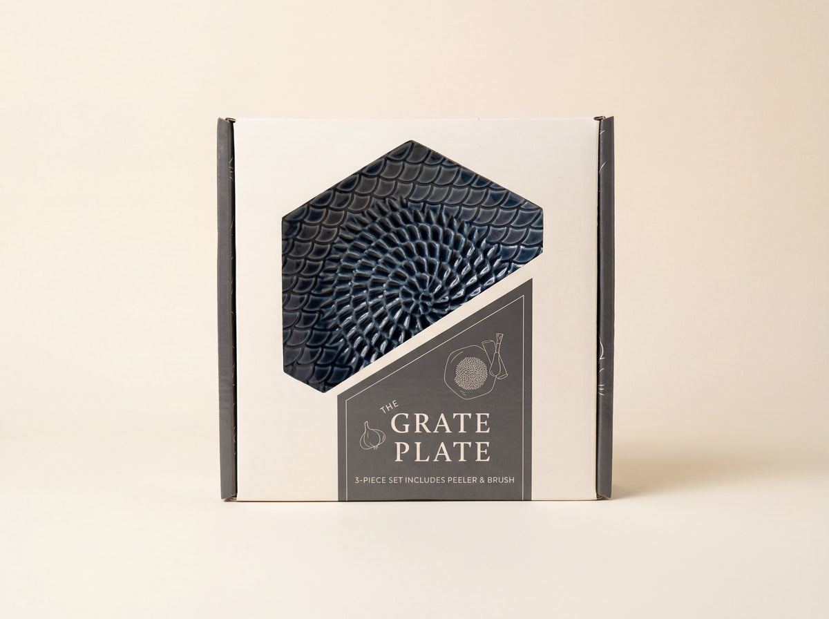 The Grate Plate Ceramic Garlic Grater, 3-Piece Set