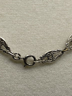 Clasp of the Antique Art Deco Style Marcasite Opalescent Glass Festoon Necklace