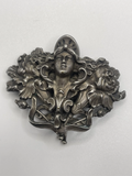 Antique William B. Kerr Sterling Silver Art Nouveau Fur Clip