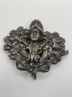 Antique William B. Kerr Sterling Silver Art Nouveau Fur Clip