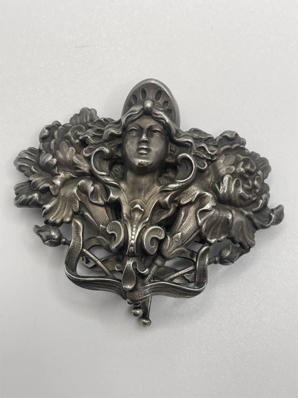 Antique William B. Kerr Sterling Silver Art Nouveau Fur Clip