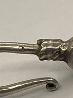 Extreme Closeup of Balinese Popcorn Pebble Texture Silver Bracelet