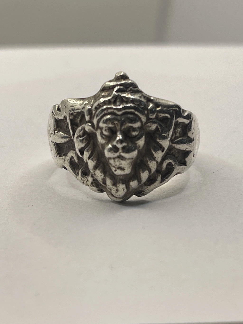 Front VIew of the Balinese Sterling Silver Barong King of the Spirits Ring