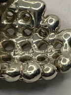 Closeup of E&L 925 Sterling Silver Electroform Popcorn Statement Ring
