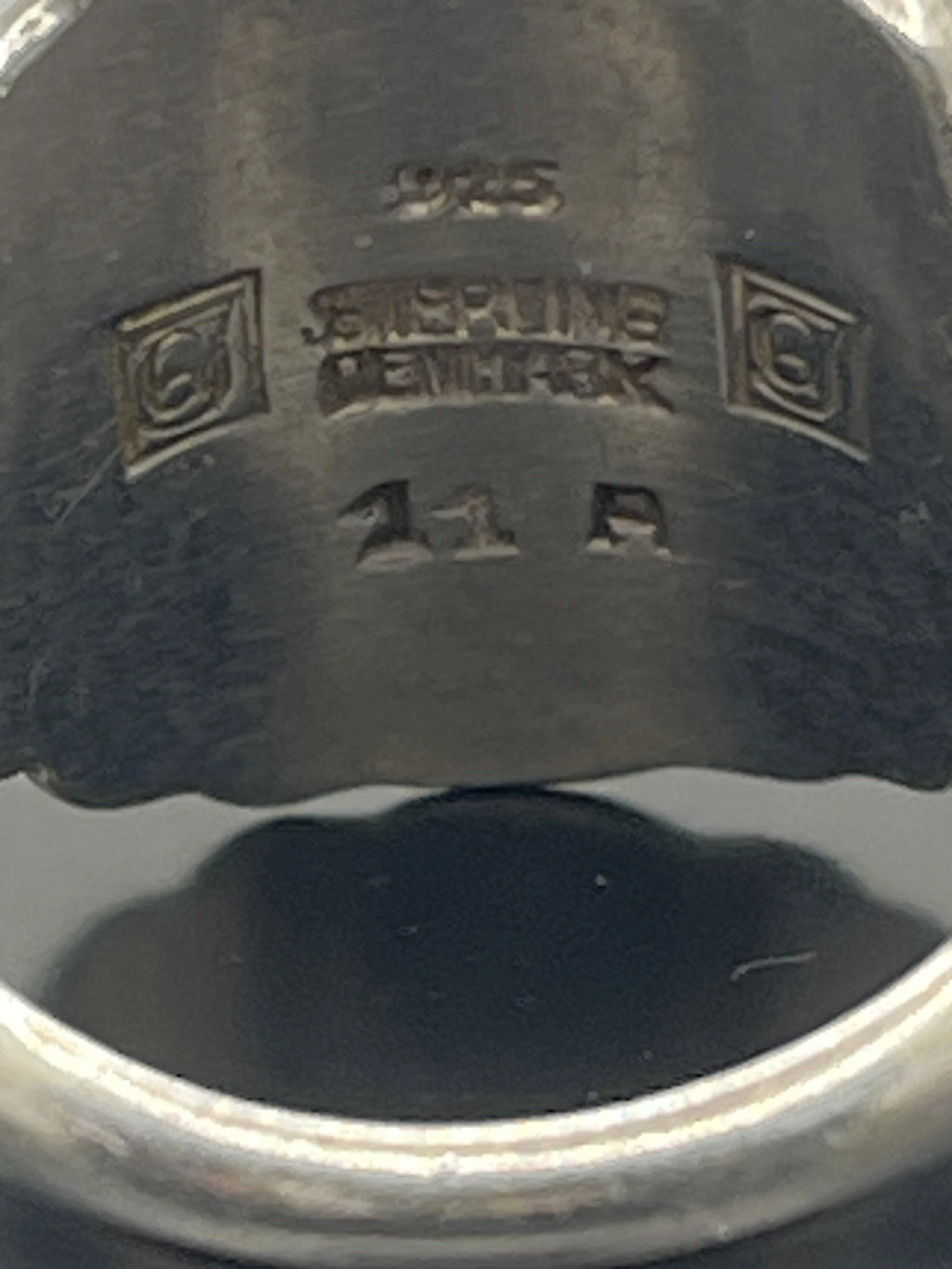 Back of Georg Jensen 11A Silver Ball Ring Sterling Silver