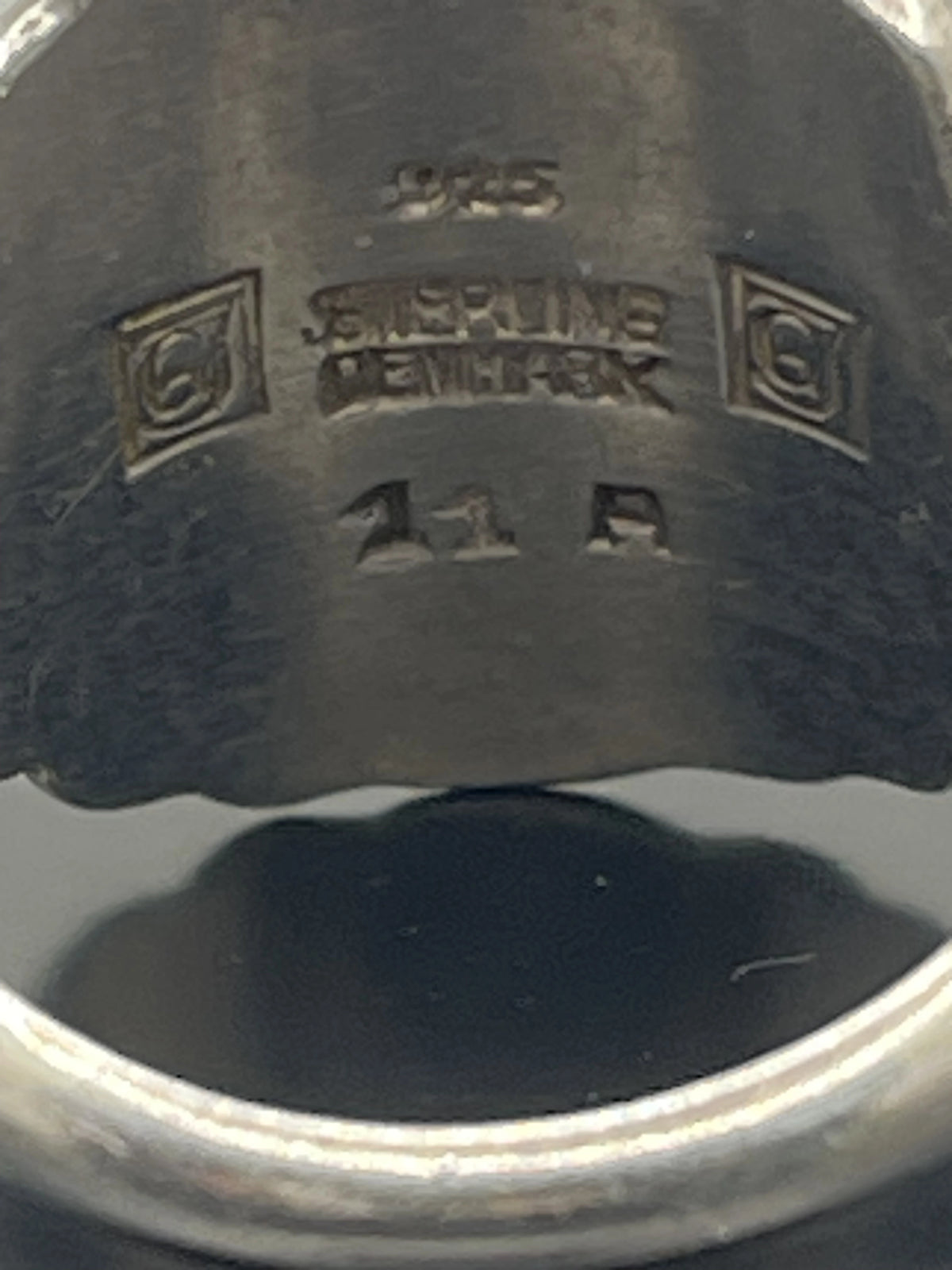 Back of Georg Jensen 11A Silver Ball Ring Sterling Silver