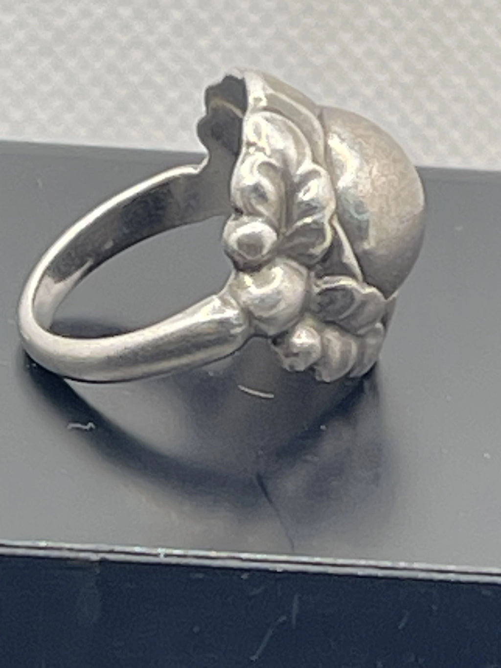 Side view of Georg Jensen 11A Silver Ball Ring Sterling Silver