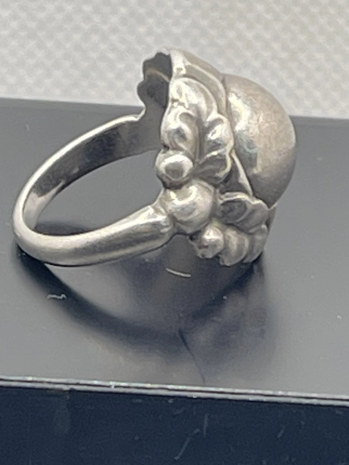 Side view of Georg Jensen 11A Silver Ball Ring Sterling Silver