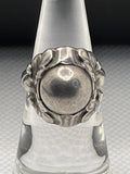 Front view of Georg Jensen 11A Silver Ball Ring Sterling Silver
