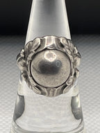 Front view of Georg Jensen 11A Silver Ball Ring Sterling Silver
