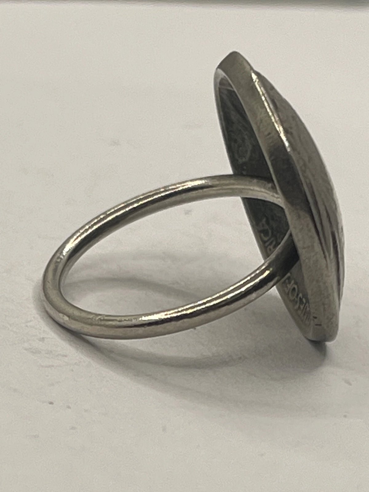 Side View of the Handcrafted 1935 United States Buffalo-Nickel-Ring