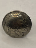 Front VIew of the Handcrafted 1935 United States Buffalo-Nickel-Ring