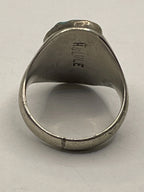 Back View of the Vintage Horace Iule Zuni Pueblo Natural Turquoise and Sterling Silver Ring