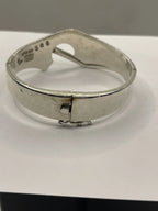 Back side view of Vintage Mid-Century Modern Sigi Pineda Double Hinge Bangle