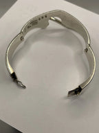 Top view of the Vintage Mid-Century Modern Sigi Pineda Double Hinge Bangle