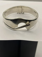 Vintage Mid-Century Modern Sigi Pineda Double Hinge Bangle