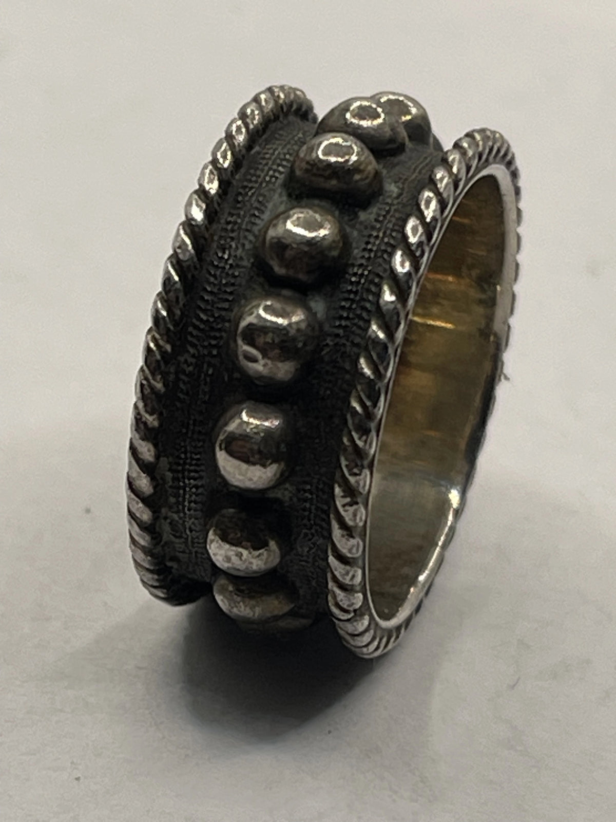 Side View of the Gently Pre-Loved Vogt Silversmiths The Blair Mini Sterling Silver Ring