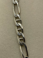 Chain from a Vintage AZ Italy Sterling Silver Figaro Chain Link Necklace 17"