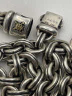 Preowned Mens LAGOS Anthem Double Link Chain Neckace 22" with Lagos 925v 750 on the clasp