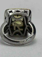Back view of Raquel Welch Collection Sterling Silver, 18k gold, Citrine Cocktail Ring