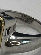 Inside view of Raquel Welch Collection Sterling Silver, 18k gold, Citrine Cocktail Ring