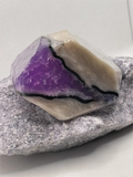 Amethyst Geode SoapRocks® Clover Melon Gemstone Bath Soap