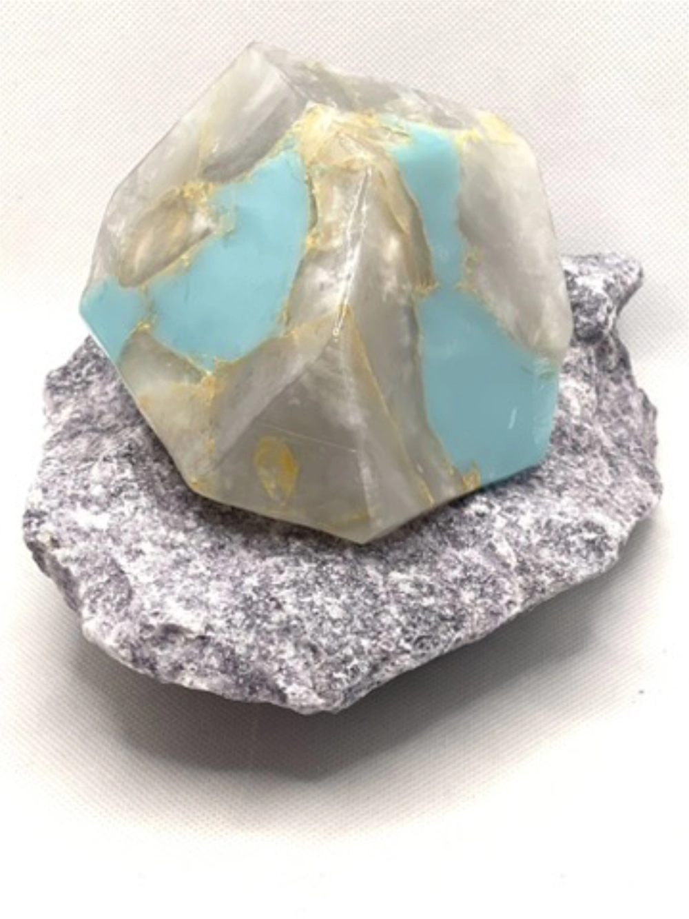 Soaprocks® Jewel Line Turquoise in Silver Gemstone Bath Soap