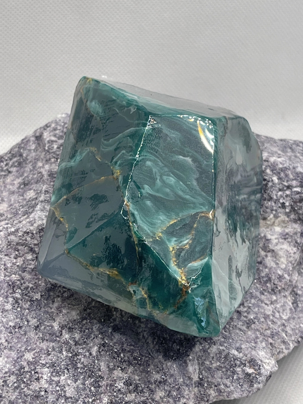 Malachite SoapRocks® Cucumber Melon Garden Rain Bath Soap