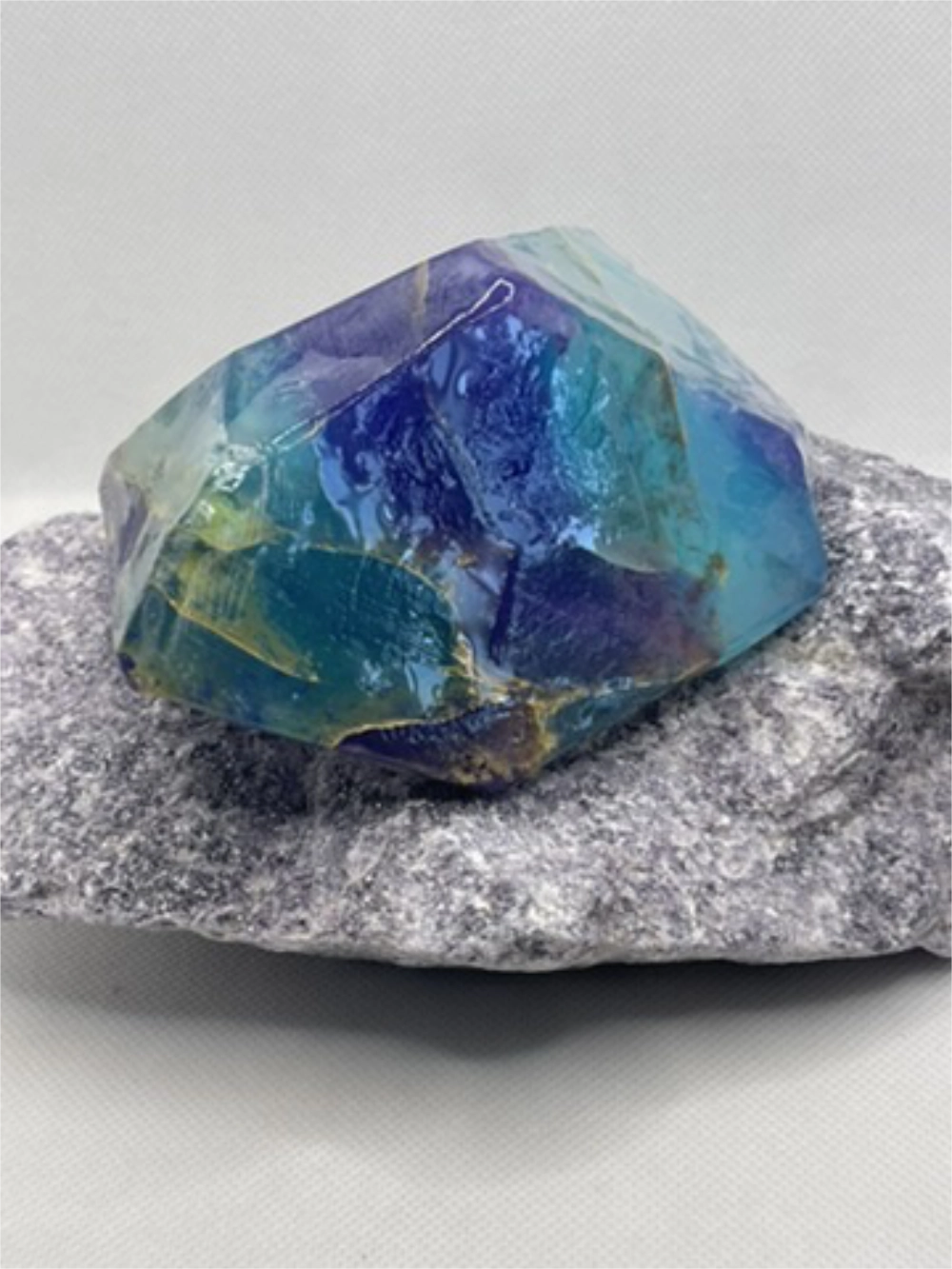 Rainbow Fluorite SoapRocks® Cucumber Melon Passion Bath Soap