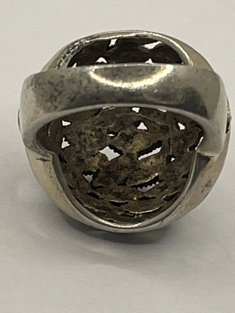 Back View of the Thai 925 Silver and Marcasite Dome Cocktail Ring