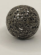 Front View of the Thai 925 Silver and Marcasite Dome Cocktail Ring
