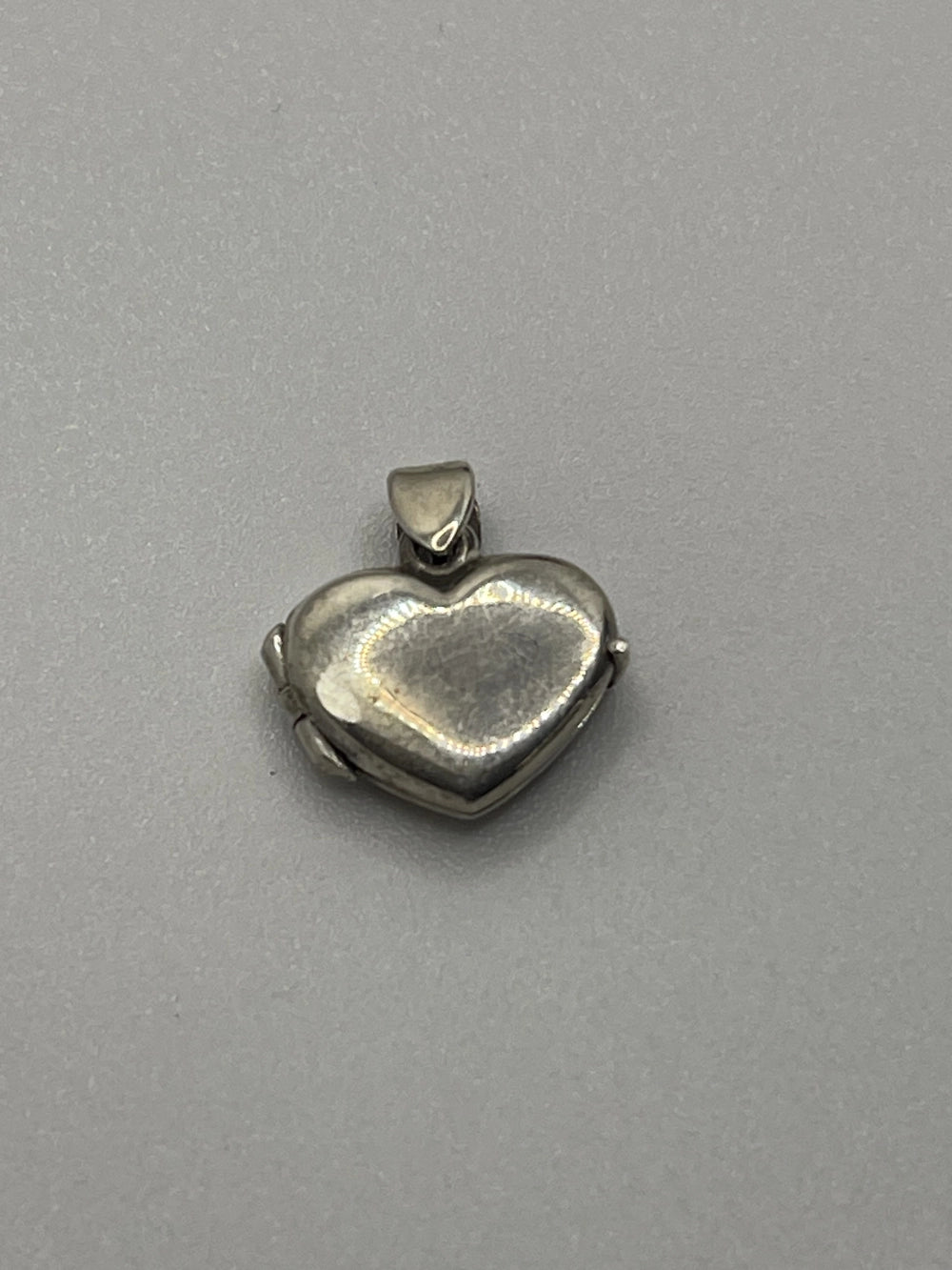 Back View of the Vintage 925 Sterling Silver Heart Shaped Locket Pendant