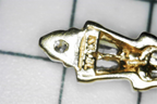 Hallmark of the Vintage Abraham David Lowenstark 10k Yellow Gold Diamond Cross Pendant
