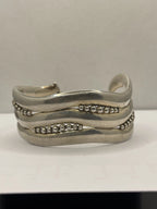 Vintage Anthony Pineda 970 Sterling Silver Modernist Cuff Bracelet