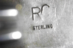 RC Sterling etched into back of Vintage Signed Authentic Rose Castillo Native American Navajo Cluster Turquoise and Sterling Cuff Bracelet