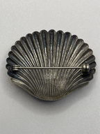 Back of the Vintage Beaucraft Sterling Silver Clam Shell Brooch
