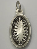 Vintage Bishana Oval Sunburst Sterling Silver Pendant