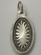 Vintage Bishana Oval Sunburst Sterling Silver Pendant